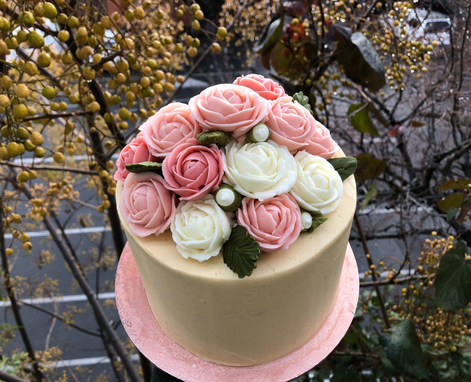 Quarter Sheet Pretty Princess Flower Garden Cake – Country Cakes & Bakes